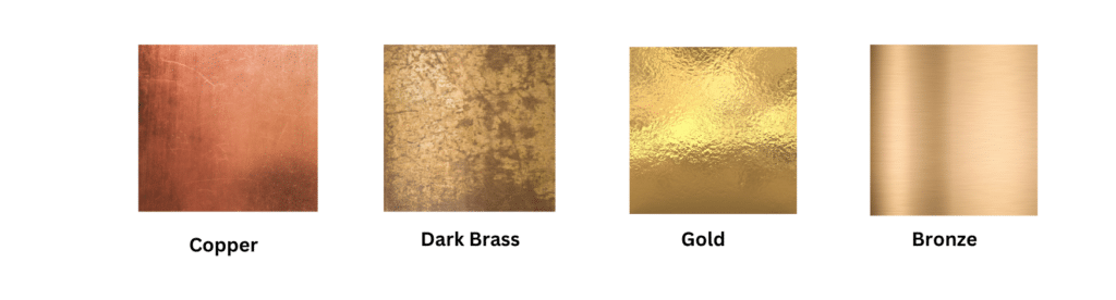 Examples of metals that suit the autumn complexion